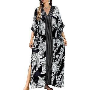 Women'S Kaftan Dress Plus Size V-Neck Pocket Lightweight Swimwear Coverups